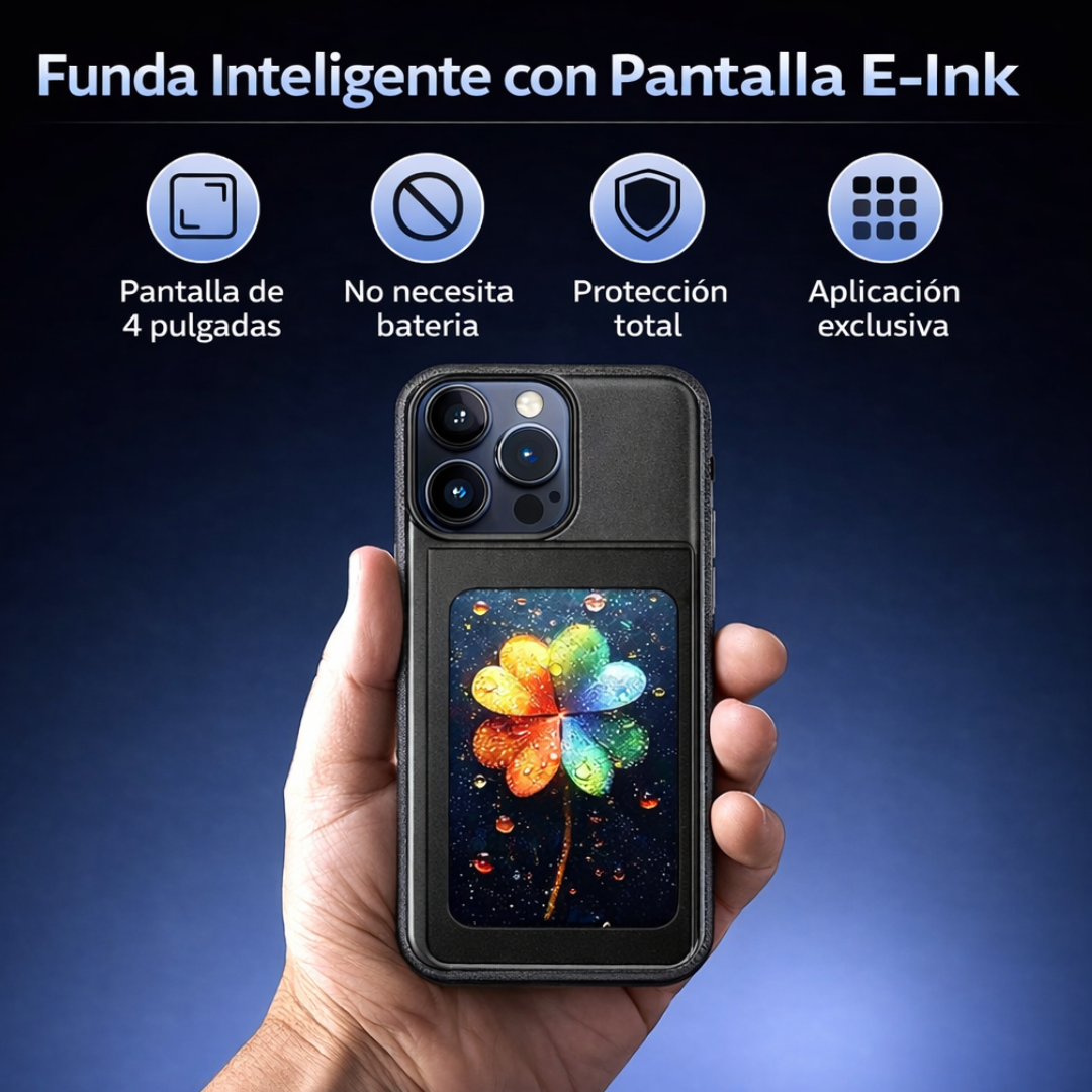 Funda NFC con Pantalla E-Ink