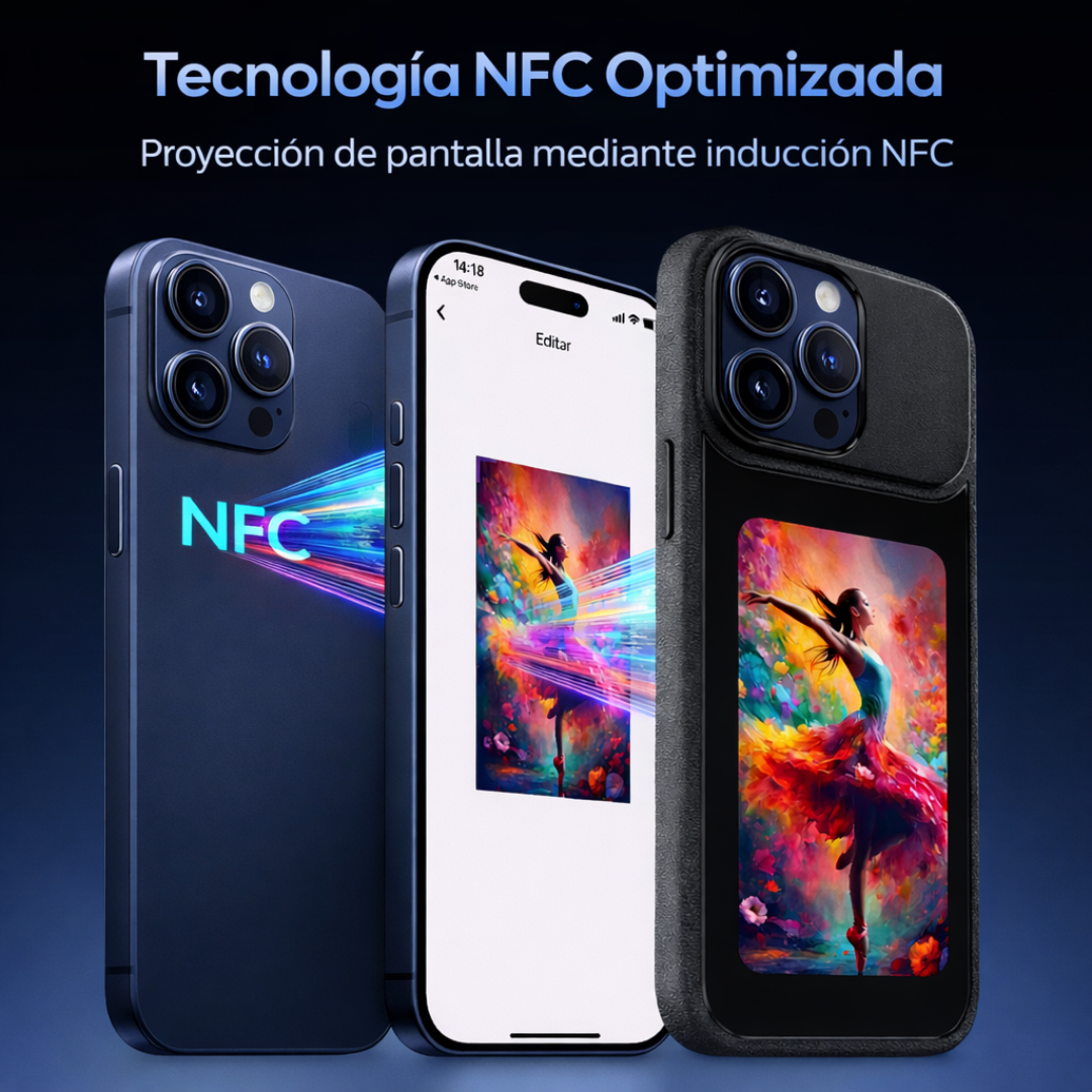 Funda NFC con Pantalla E-Ink